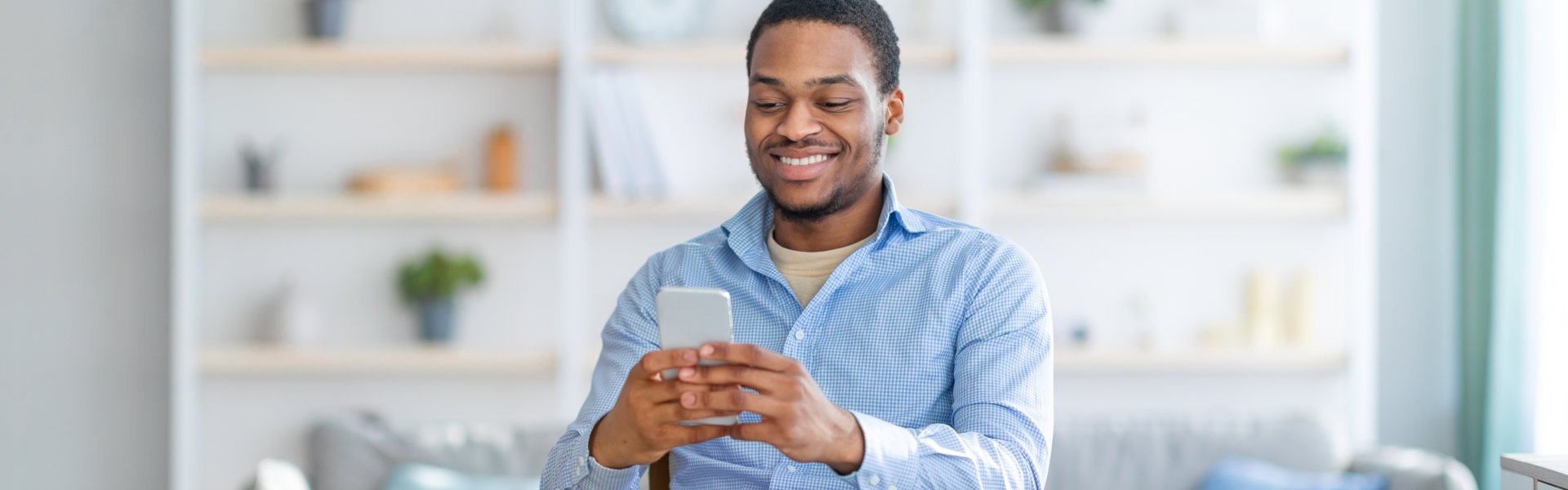 man holding a phone